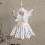 Makramee-Engel 26 cm